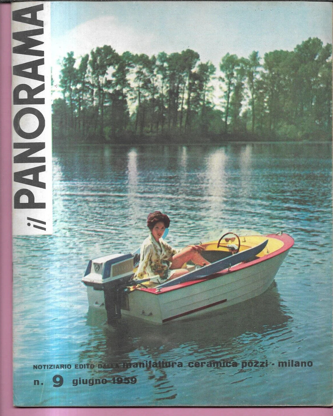 RIVISTA IL PANORAMA POZZI N. 9 GIUGNO 1959 CERAMICA POZZI ARCHITETTURA DESIGN