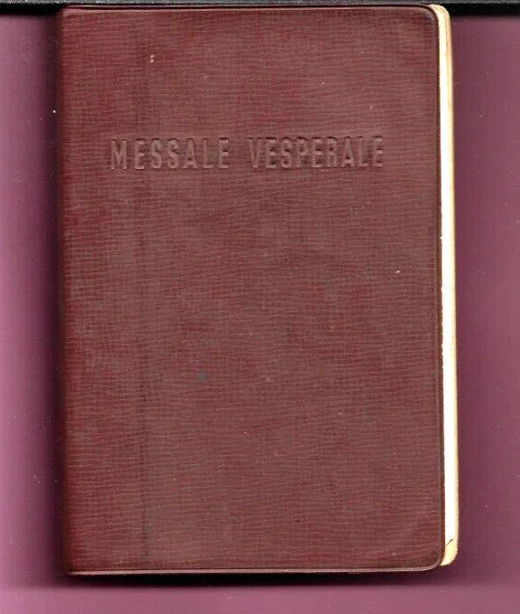 MESSALE VESPERALE LATINO - ITALIANO MONS. A. MISTRORIGO 1963 FAVERO VICENZA