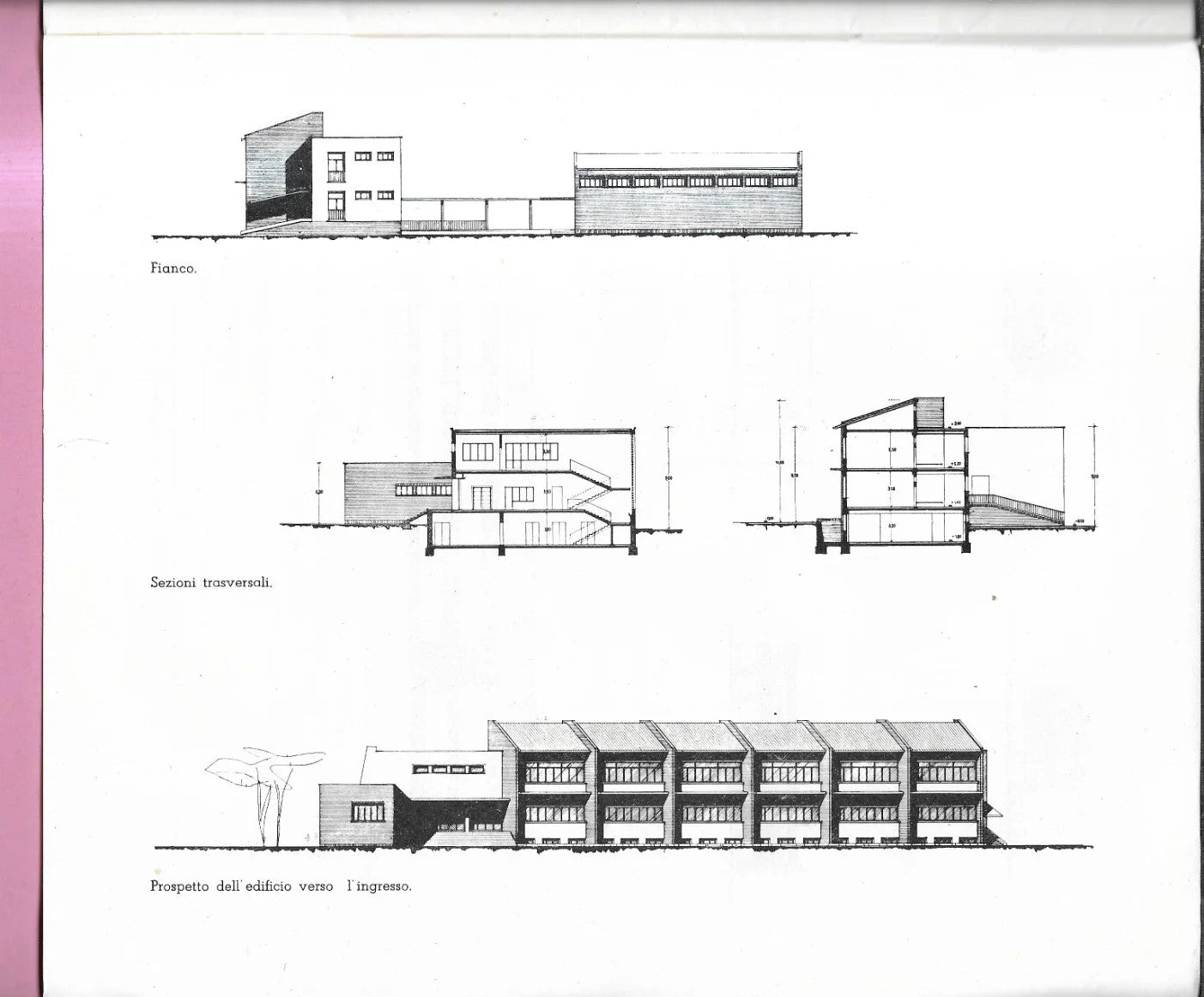 RIVISTA AEDILIS N. 43 1953 BOLOGNA ARMATURE IN LEGNO COPERTURE SCUOLA BORGO PANI