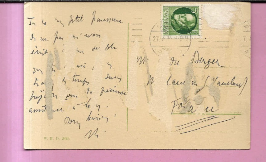 1914 CARTOLINA POSTCARD MUNCHEN MAX JOSEPH PLATZ ANIMATA CARROZZE TRAM