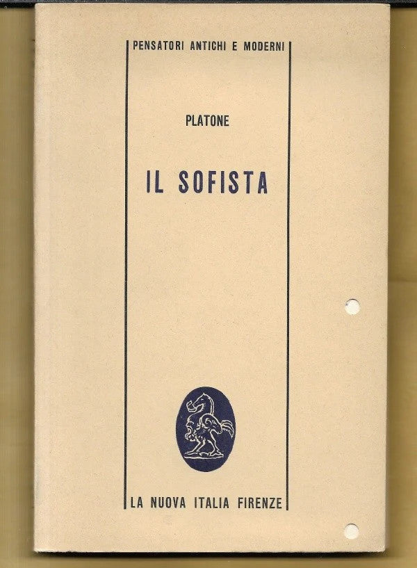 IL SOFISTA Platone, 1969, La Nuova Italia