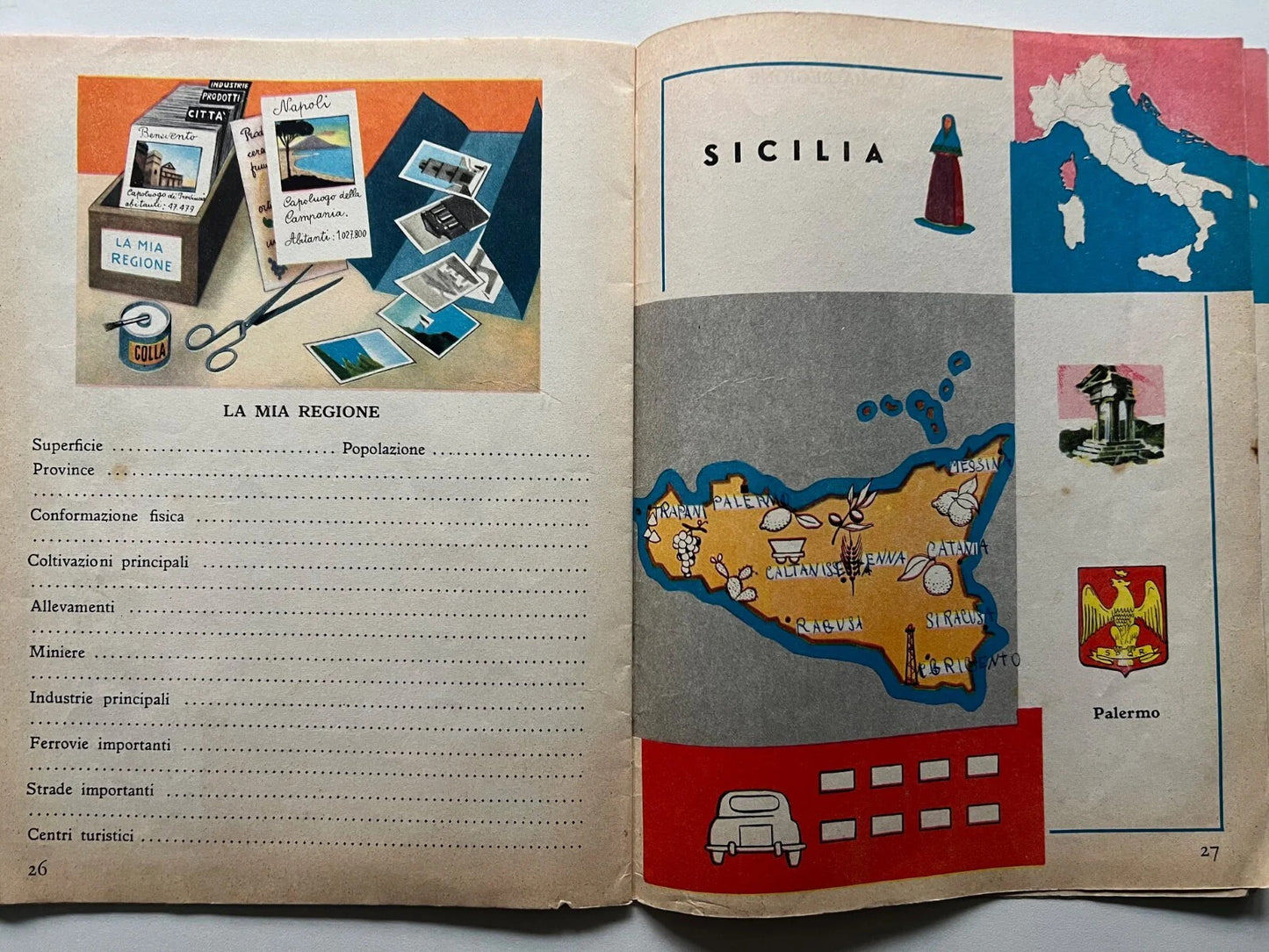ESPLORIAMO L'ITALIA ALBO ILLUSTRATO STUDIO GEOGRAFIA 1963 EDITRICE LA SCUOLA