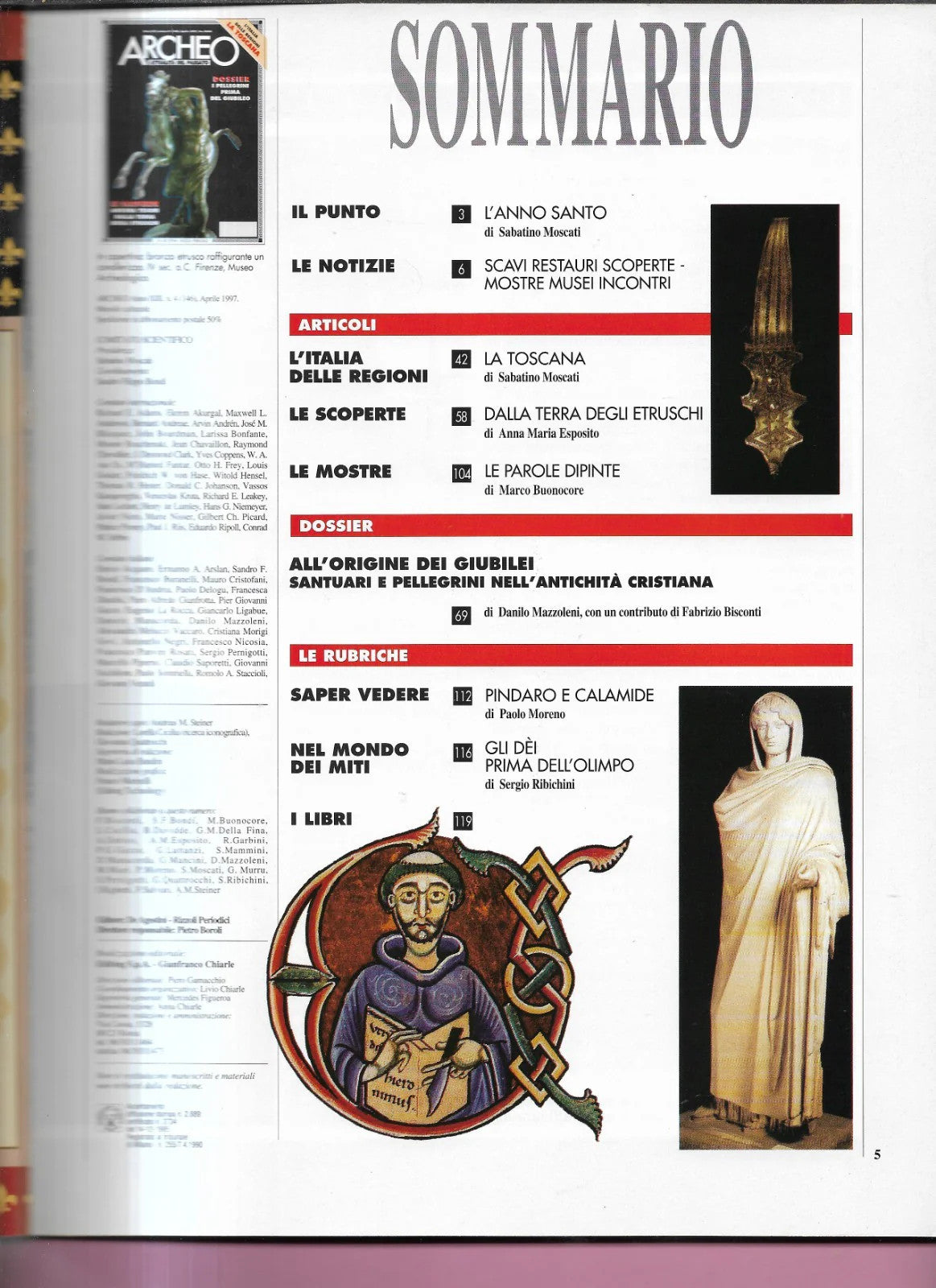 ETRUSCHI, TOSCANA, GIUBILEO ARCHEO ANNO XIII NUMERO 4 ( 146 ) DE AGOSTINI 1997