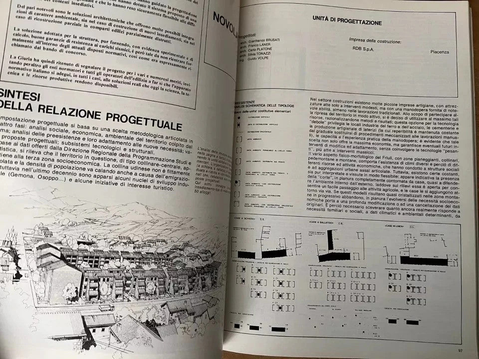 TERREMOTO FRIULI INGEGNERIA COSTRUIRE E RICOSTRUIRE RASSEGNA DI PROGETTI 1978
