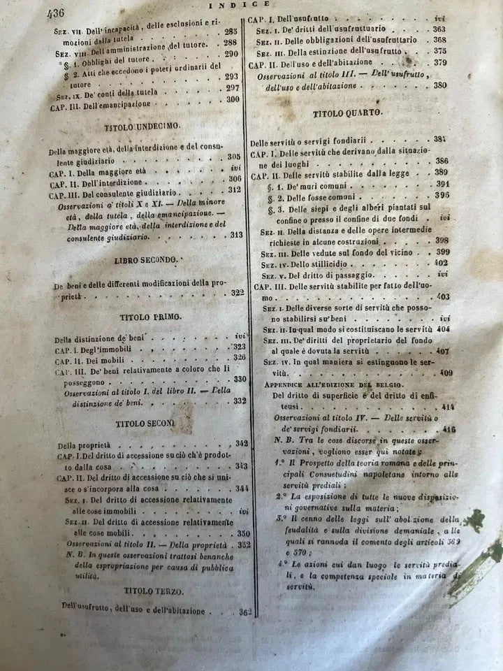 1845 Programma del Corso di Diritto Civile Francese di A. M. Demante Napoli