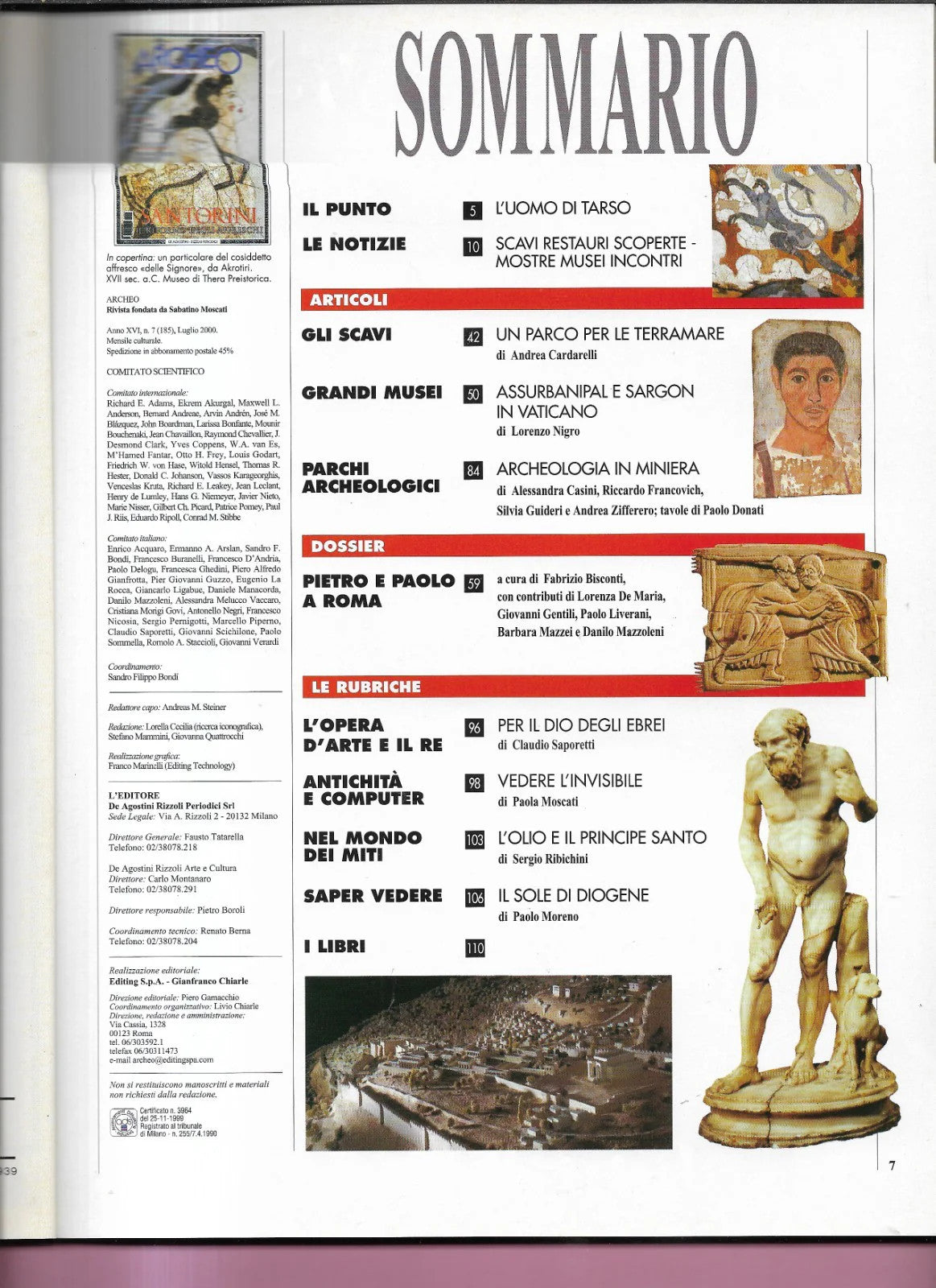 PIETRO E PAOLO A ROMA ARCHEO ANNO XVI NUMERO 7 (185) DE AGOSTINI 2000