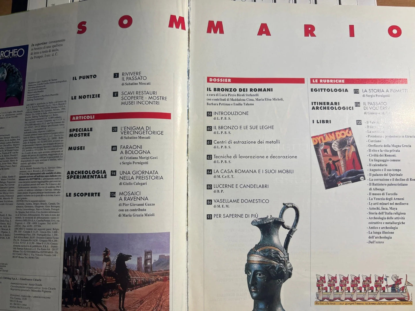 IL BRONZO DEI ROMANI ARCHEO ANNO IX NUMERO 7 (113) DE AGOSTINI 1994