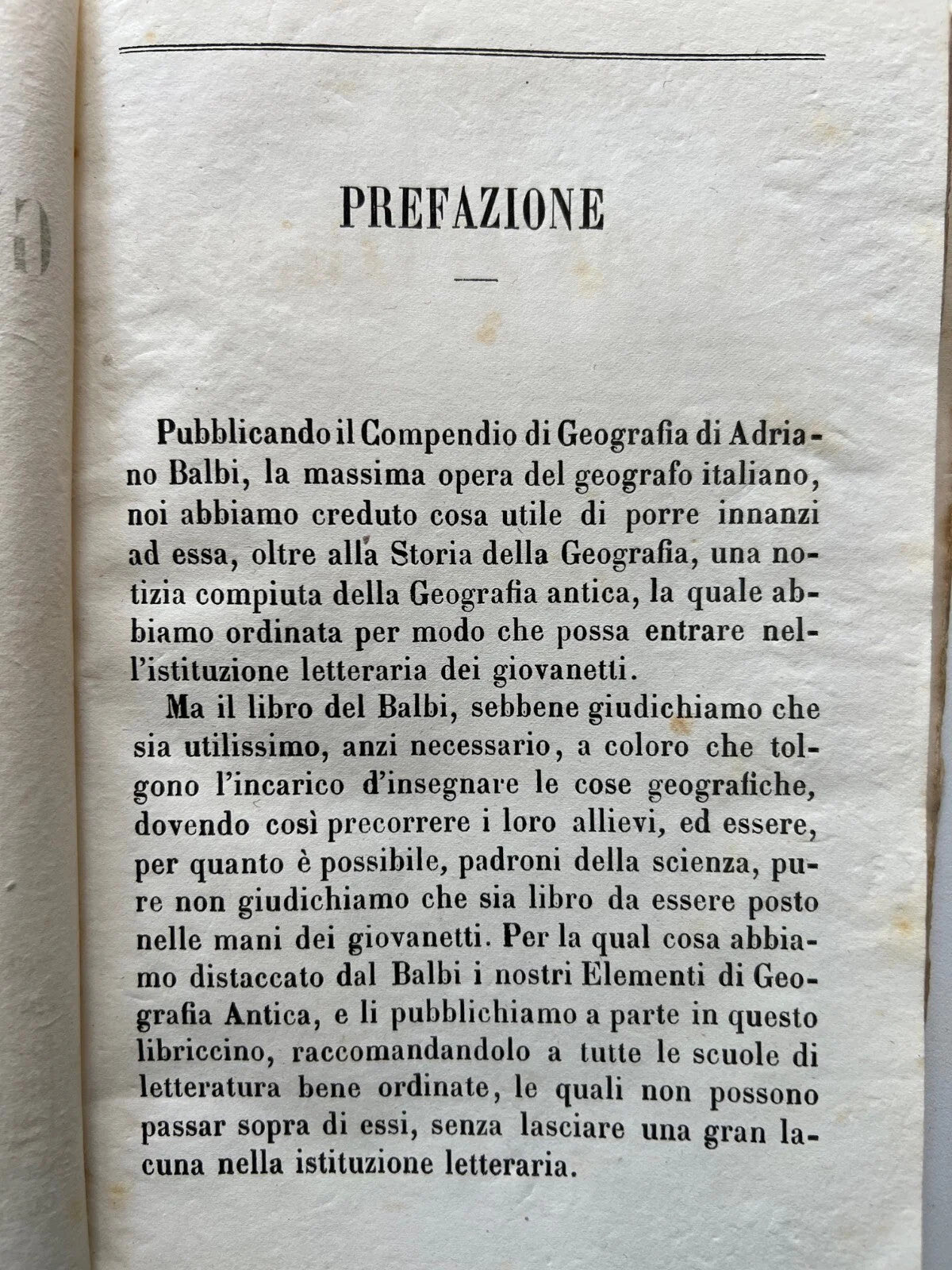 1862 NAPOLI ELEMENTI DI GEOGRAFIA MODERNA + GEOGRAFIA ANTICA - GIUSEPPE DE LUCA