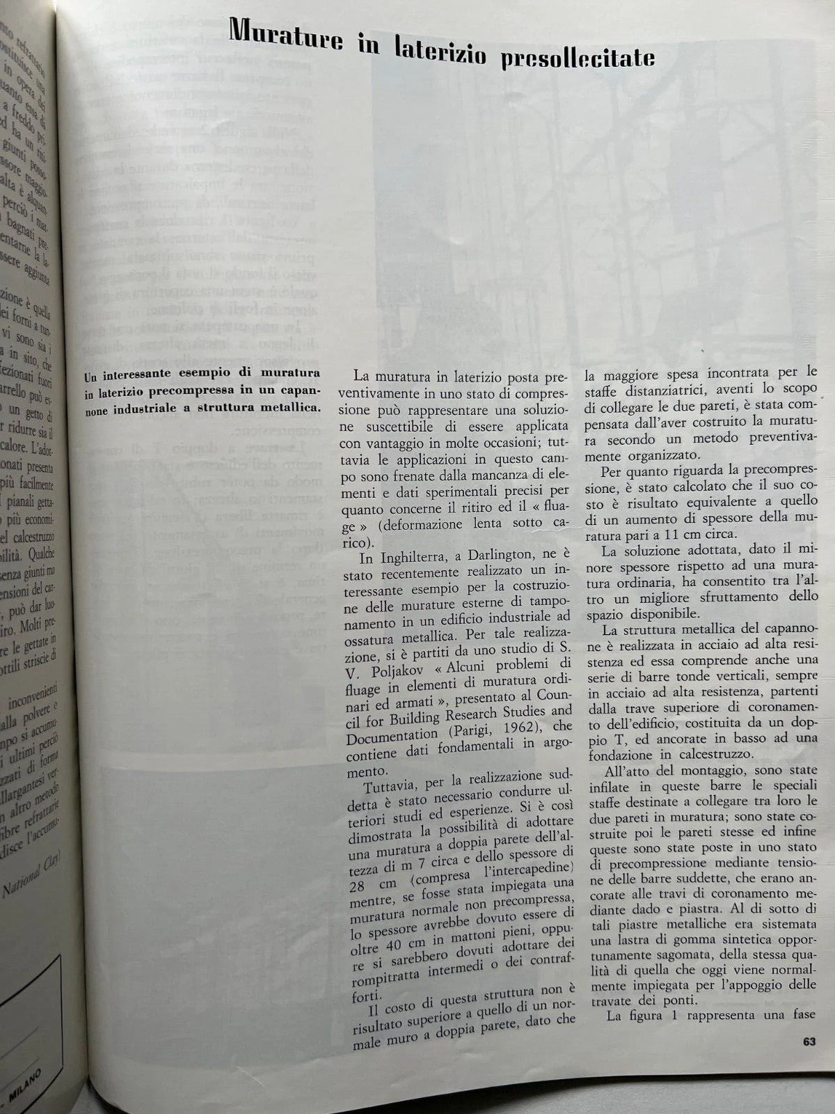 L'INDUSTRIA ITALIANA DEI LATERIZI FASCICOLO 2 DEL 1967 INGEGNERIA