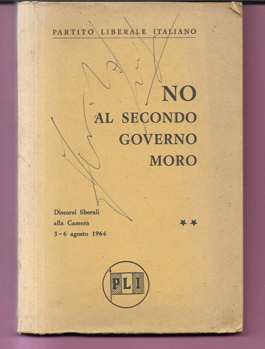 NO AL SECONDO GOVERNO MORO 1964 PARTITO LIBERALE ITALIANO