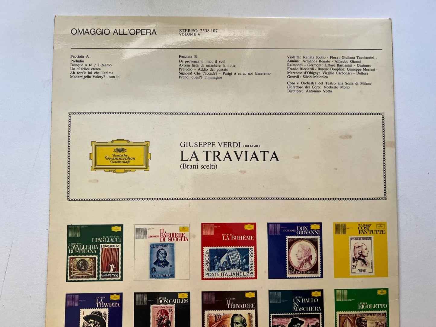 VERDI LA TRAVIATA BRANI SCELTI DEUTSCHE GRAMMOPHON VINILE LP