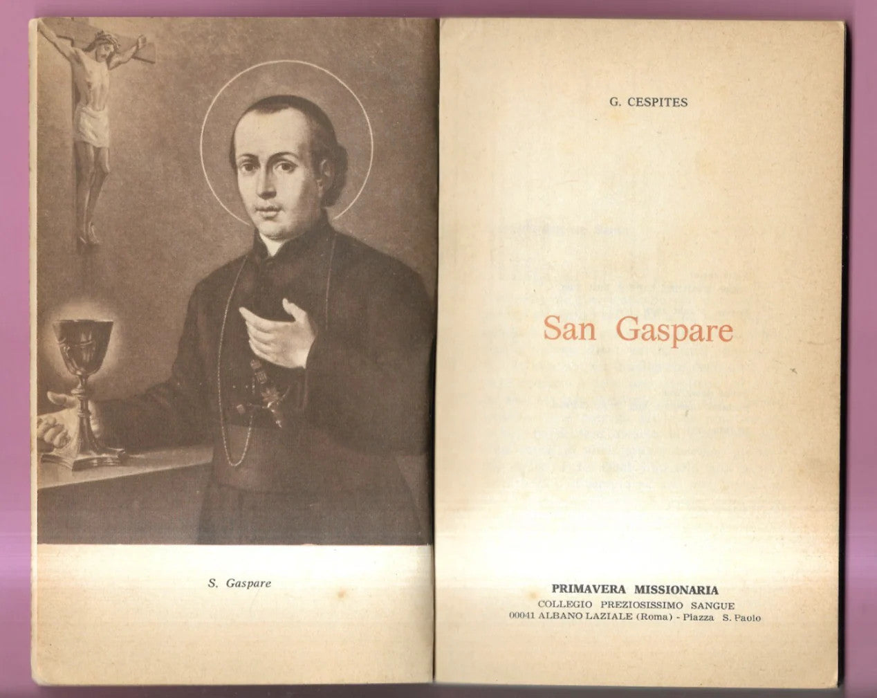 G. CESPITES SAN GASPARE 1969 PRIMAVERA MISSIONARIA