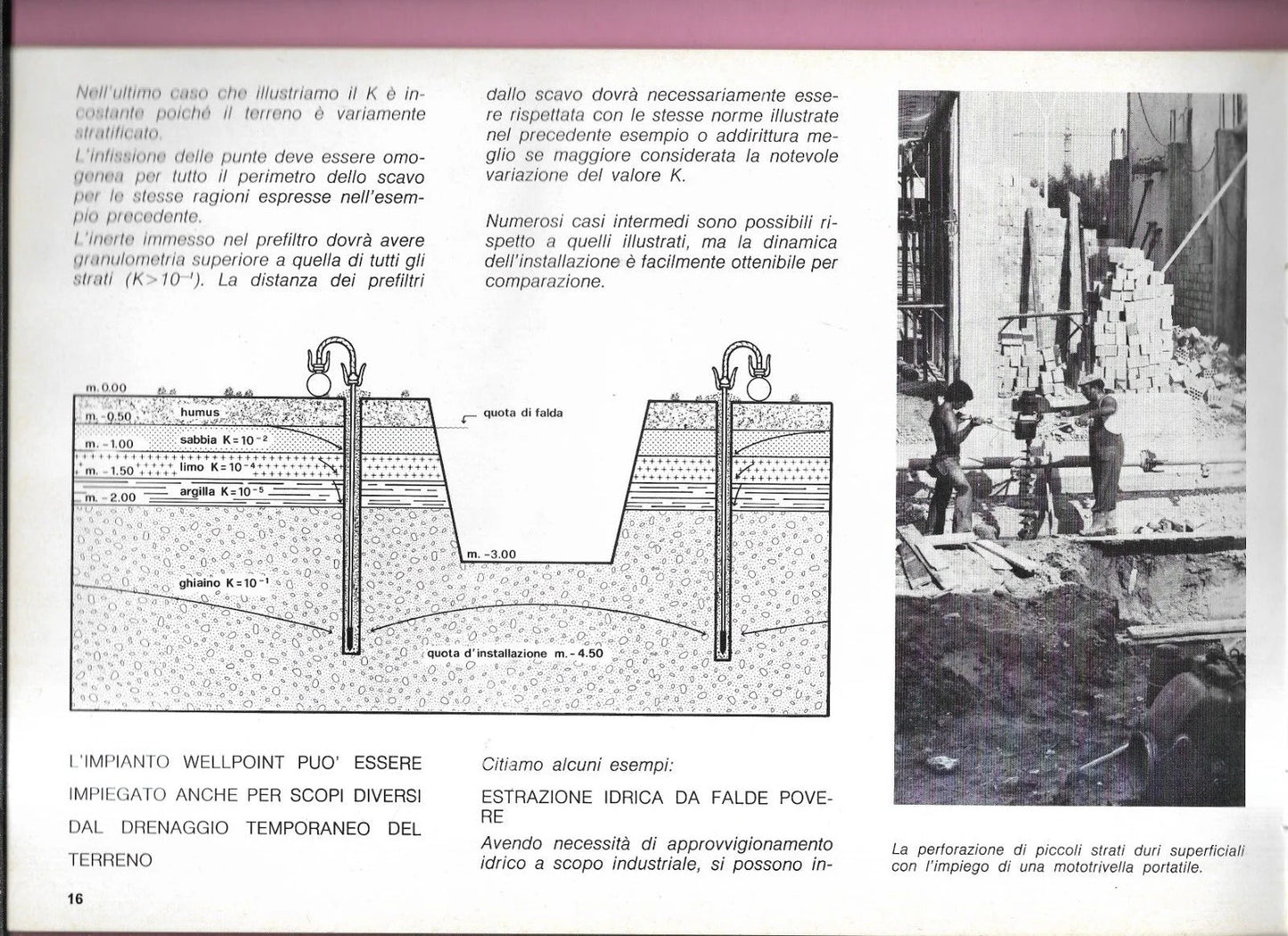 INGEGNERIA VARISCO SEZIONE DRENAGGIO TERRENI PADOVA