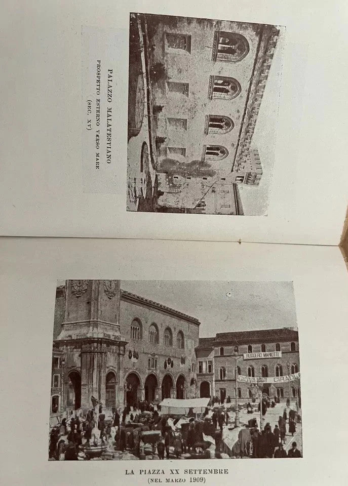 FANUM FORTUNAE CESARE SELVELLI 1924 GUIDA DI FANO ILLUSTRATA FERROVIE STORIA