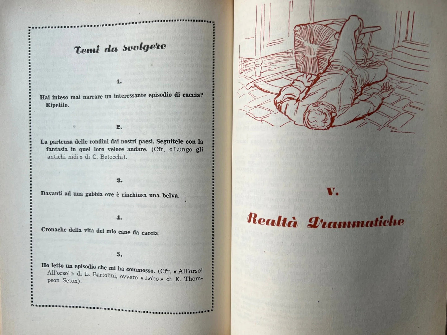 COLLI FIORITI ANTOLOGIA PER LA SCUOLA MEDIA 1955 ILLUSTRATA EDITRICE A. e C.
