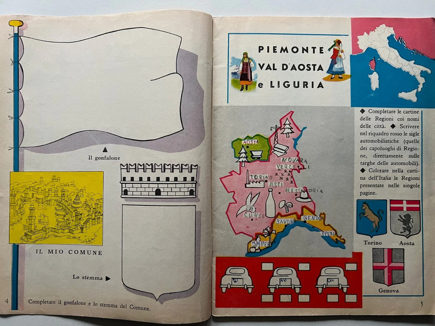 ESPLORIAMO L'ITALIA ALBO ILLUSTRATO STUDIO GEOGRAFIA 1963 EDITRICE LA SCUOLA