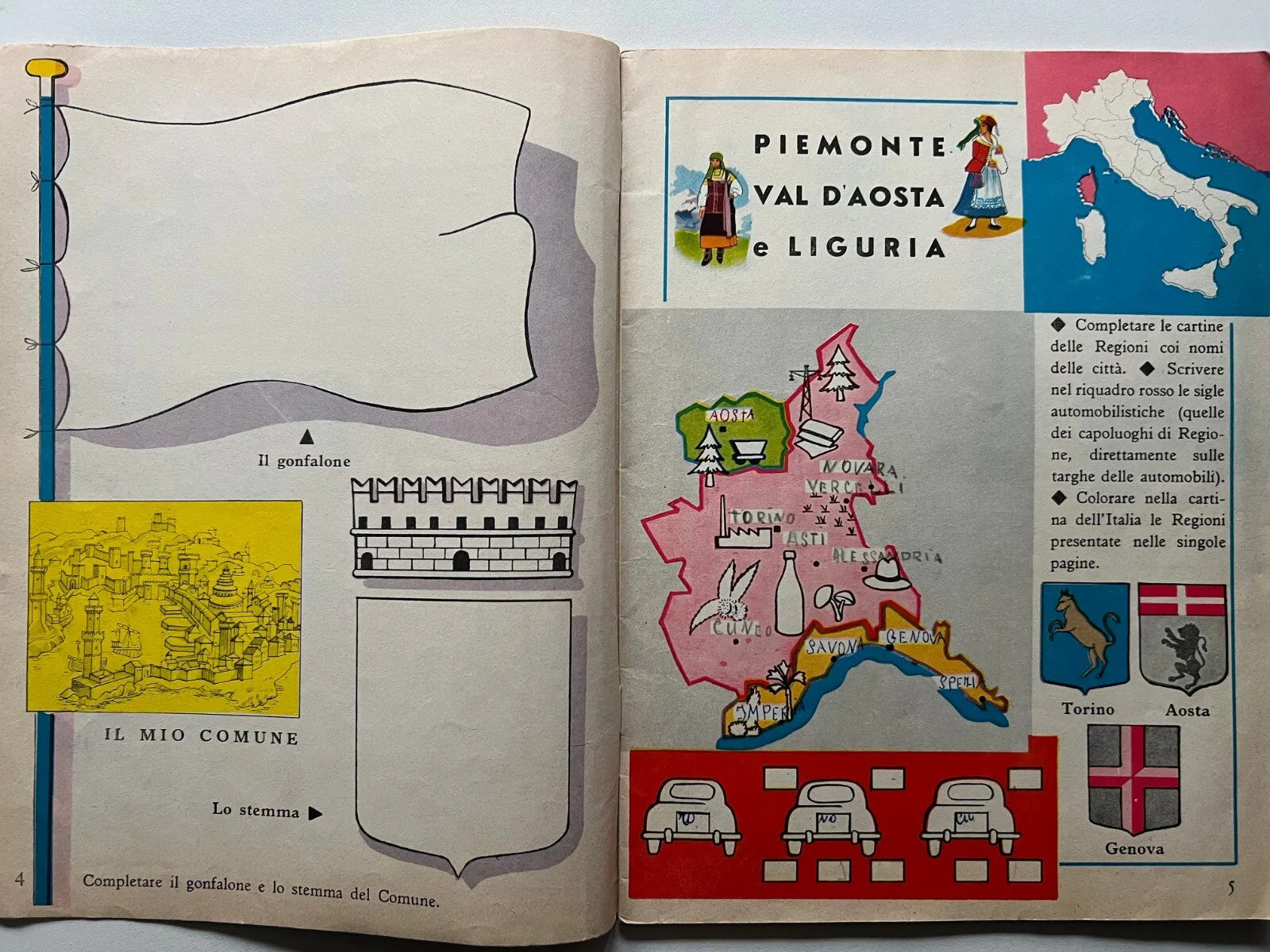 ESPLORIAMO L'ITALIA ALBO ILLUSTRATO STUDIO GEOGRAFIA 1963 EDITRICE LA SCUOLA