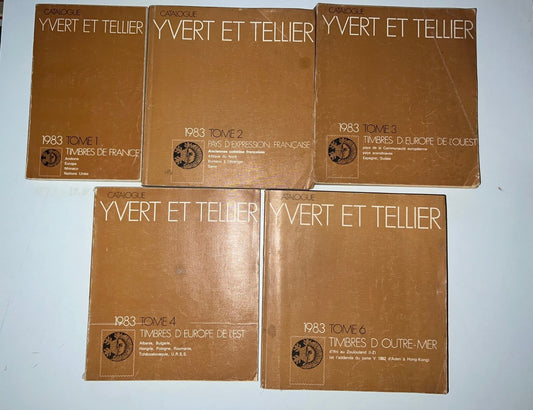Yvert et Tellier 5 Cataloghi France - Europe de l'Ouest - Europe de l'Est - d'Ou