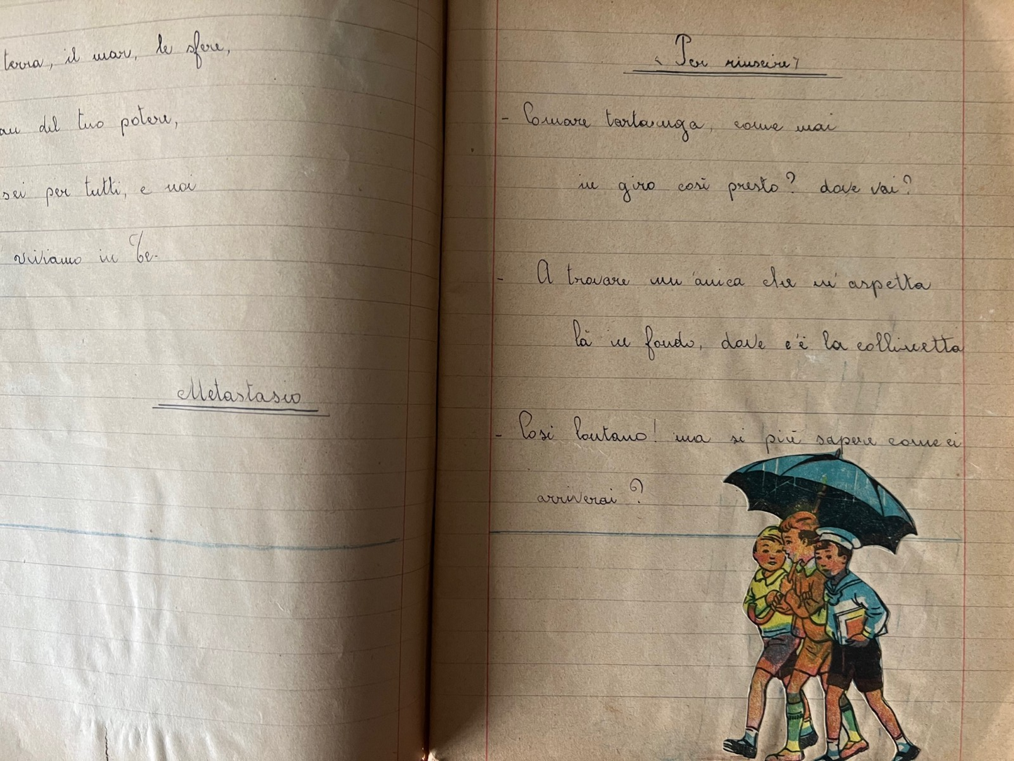 QUADERNO VINTAGE PRIMI '900 POESIE , ALPINISMO, LEOPARDI, MANZONI , DE AMICIS