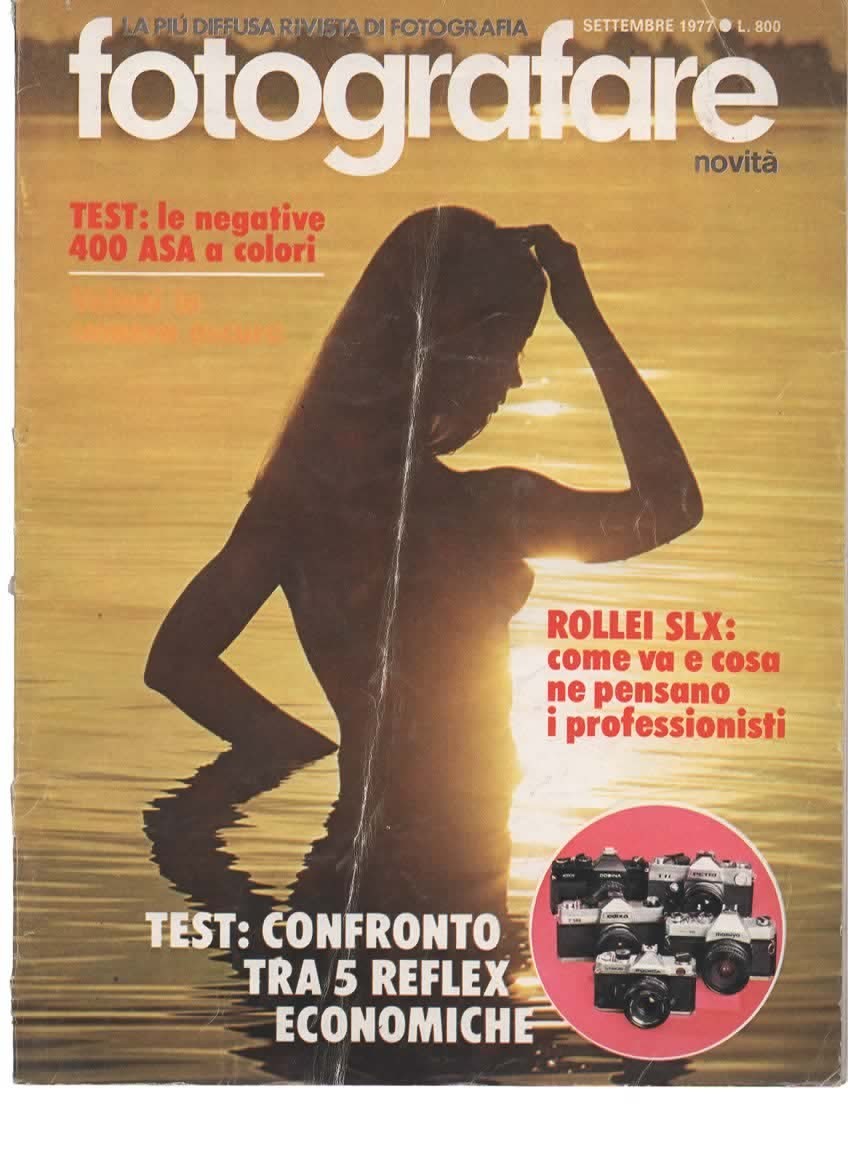 RIVISTA FOTOGRAFARE ANNO VI N 9 SETTEMBRE 1977 - CONFRONTO TRA 5 REFLEX