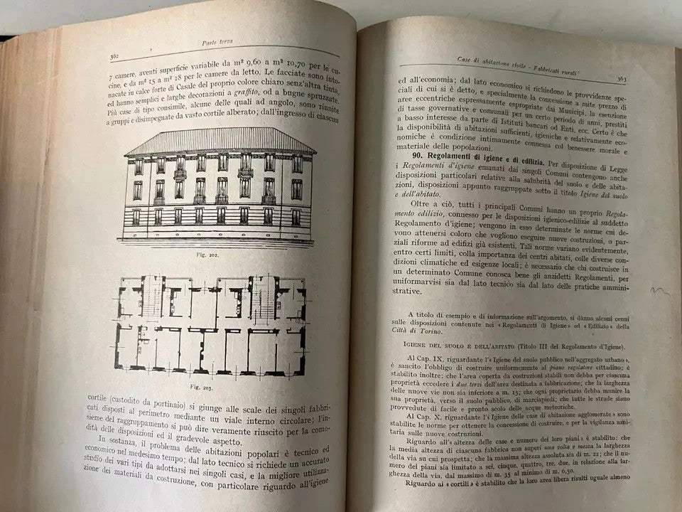 C. LEVI CORSO DI COSTRUZIONI ED ELEMENTI DI GEOMETRIA DESCRITTIVA HOEPLI 1931