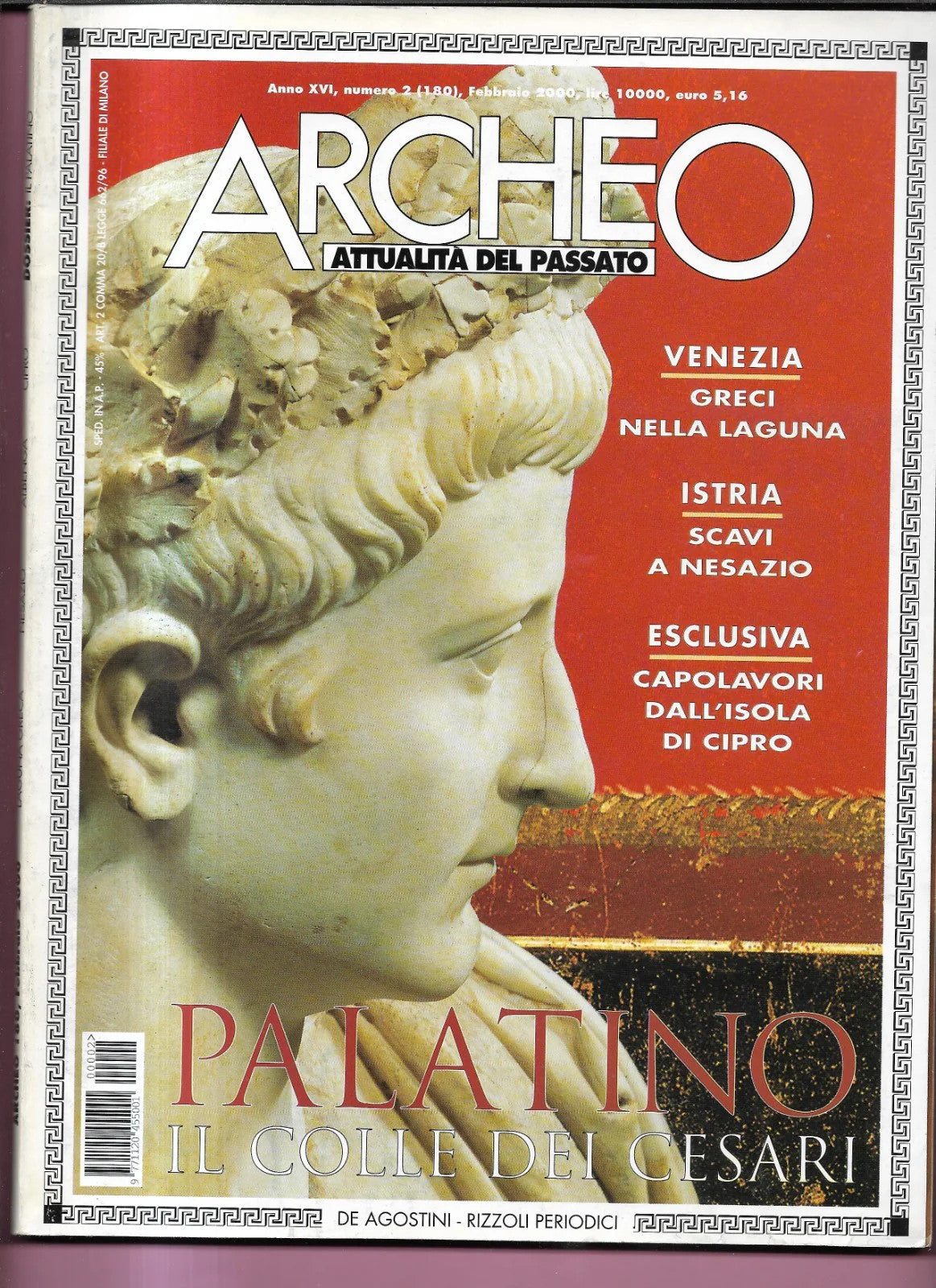 PALATINO IL OLLE DEI CESARI ARCHEO ANNO XVI NUMERO 2 (180) DE AGOSTINI 2000