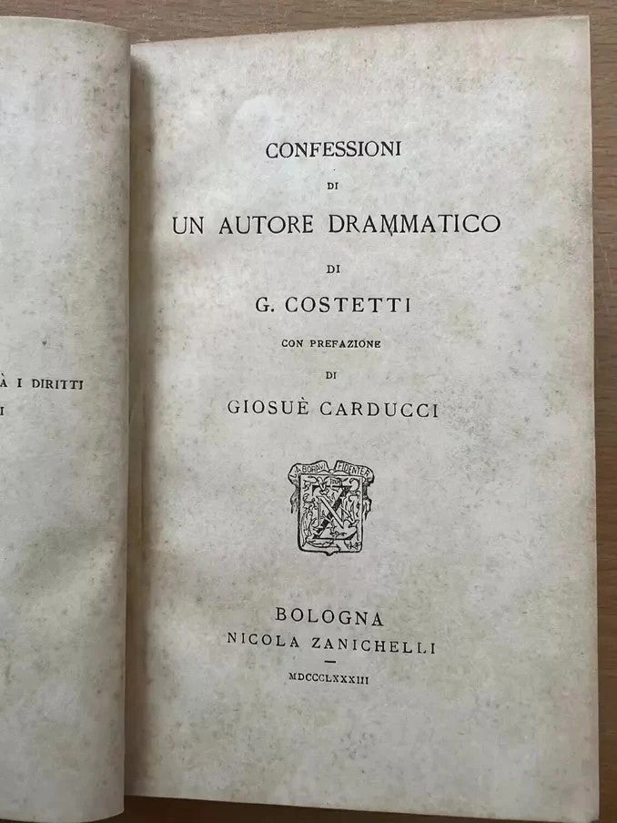 CONFESSIONI DI UN AUTORE DRAMMATICO UNITO A I ROSELLANA O L’AMORE CHE DURA 1881