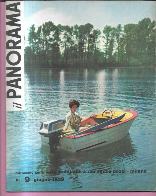 RIVISTA IL PANORAMA POZZI N. 9 GIUGNO 1959 CERAMICA POZZI ARCHITETTURA DESIGN