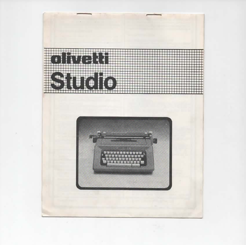 OLIVETTI STUDIO 44 MACCHINA DA SCRIVERE MANUALE ISTRUZIONI UTENTE ORIGINALE