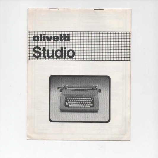 OLIVETTI STUDIO 44 MACCHINA DA SCRIVERE MANUALE ISTRUZIONI UTENTE ORIGINALE
