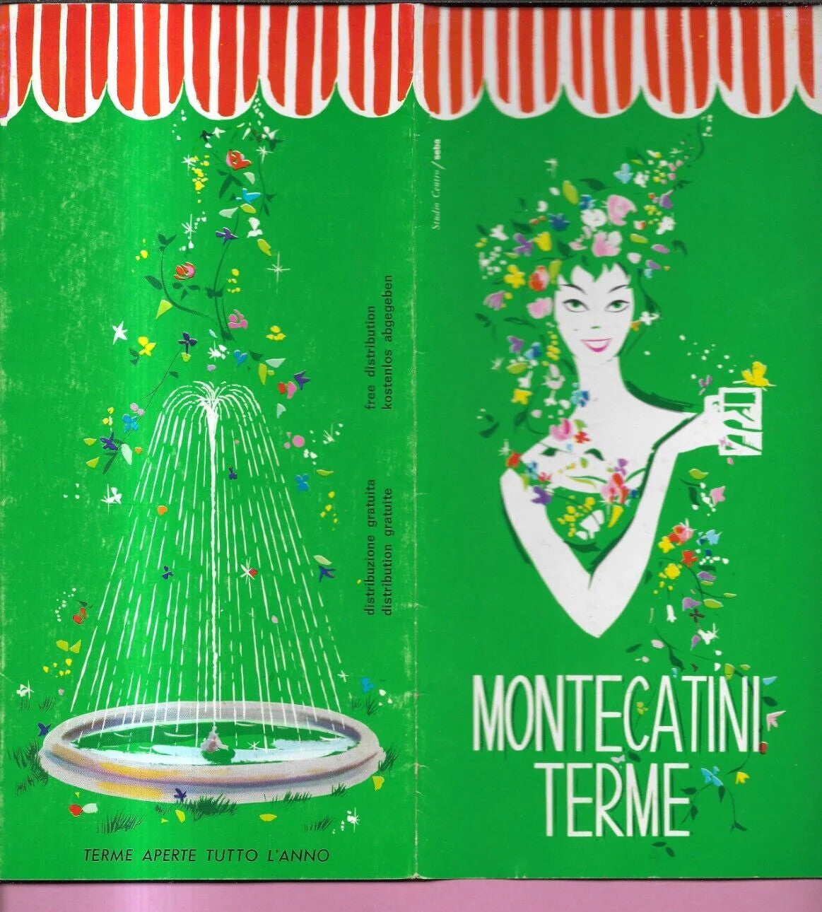 1970 BROCHURE TURISTICA MONTECATINI TERME , FOTO D'EPOCA