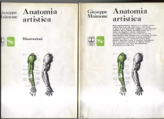 GIUSEPPE MAIMONE ANATOMIA ARTISTICA VOL. I TESTO E TAVOLE EDIZ SCIENTIFICHE 1975