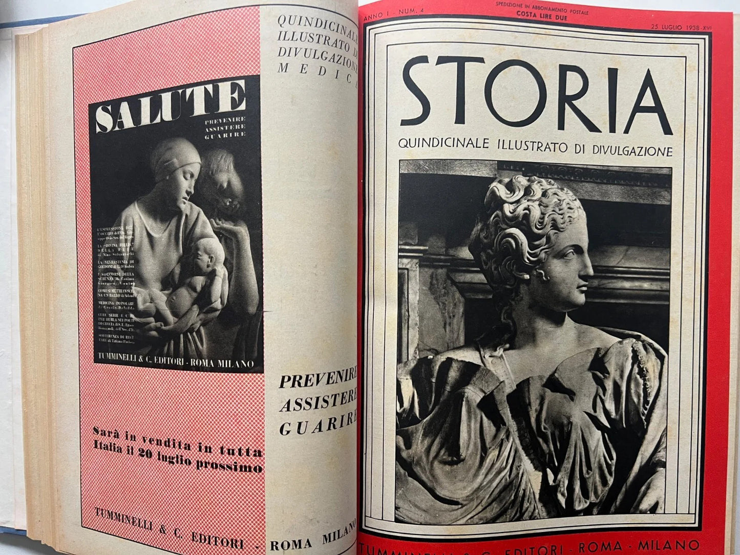 STORIA QUINDICINALE ILLUSTRATO TUMMINELLI 1938 ANNATA COMPLETA DAL N. 1 AL 14