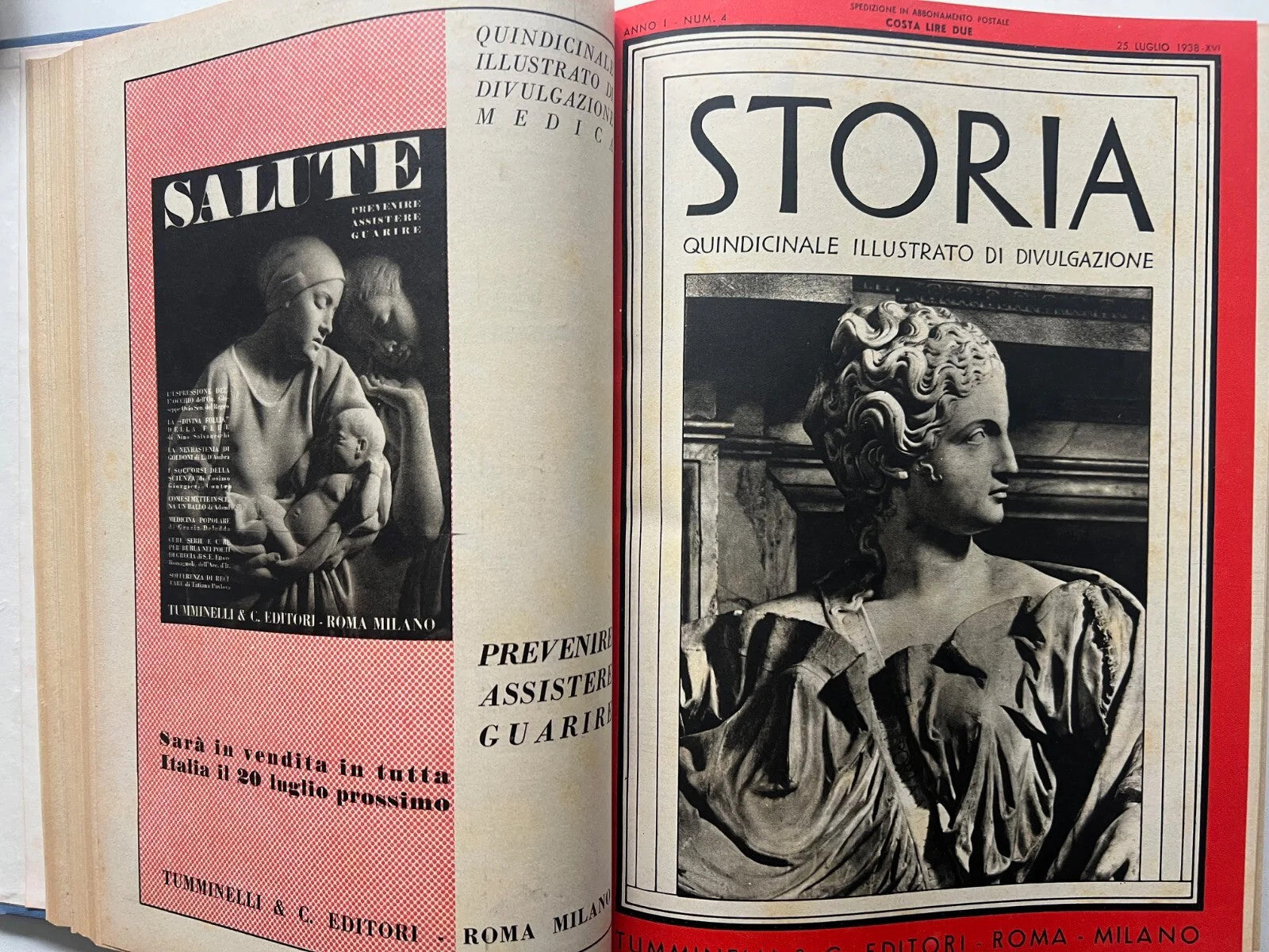 STORIA QUINDICINALE ILLUSTRATO TUMMINELLI 1938 ANNATA COMPLETA DAL N. 1 AL 14