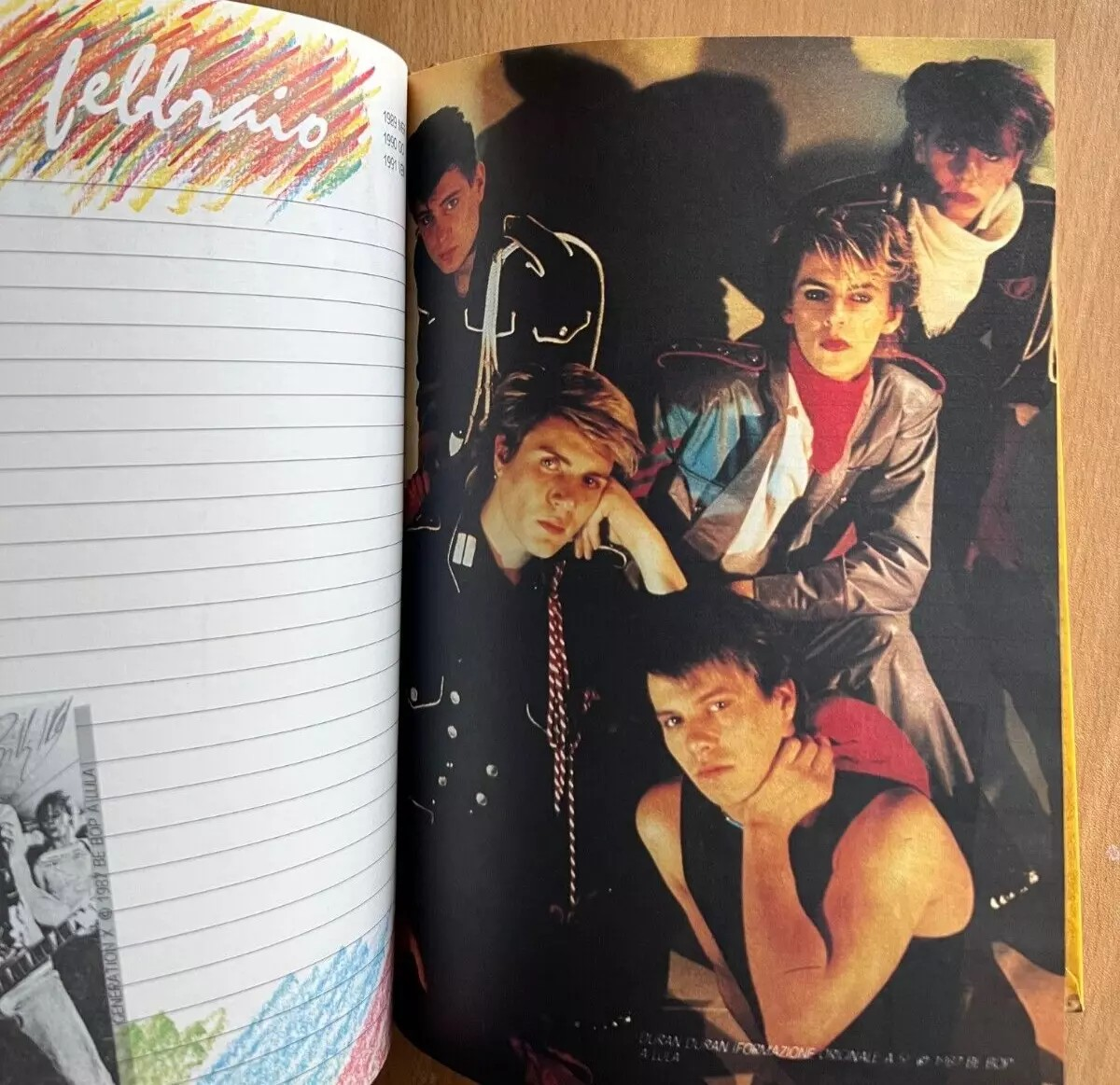 DIARIO VINTAGE BE BOP A LULA 1987 NUOVO U2, VASCO, BON JOVI, DURAN DURAN, MADON