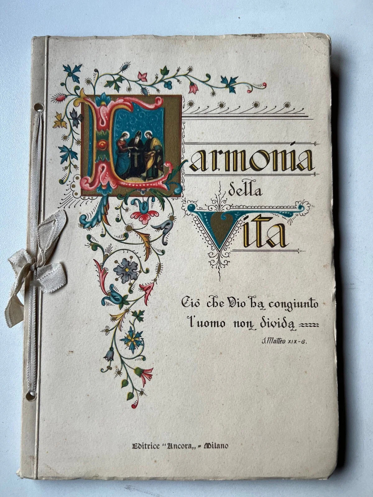 L'Armonia della Vita libro famiglia illustrato Bambini Santi 1947 Editr. Ancora