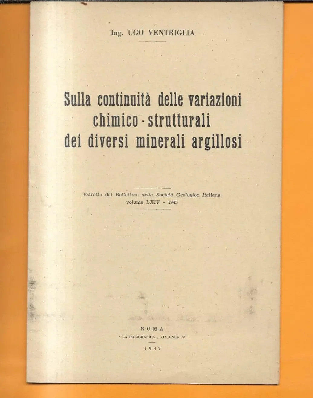 GEOLOGIA SULLA CONTINUITA' DELLE VARIAZIONI CHIMICO STRUTTURALI DEI MATERIALI