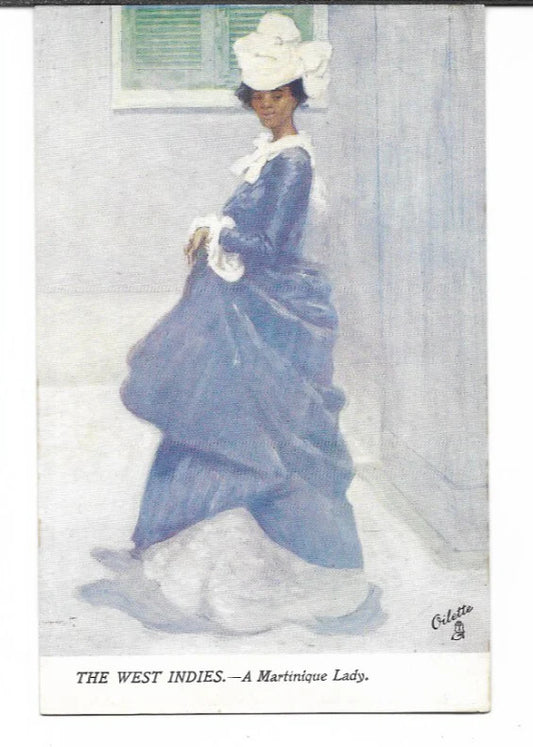 TUCK'S POST CARD THE WEST INDIES A MARTINIQUE LADY ILLUSTRATED BY A.S. FORREST