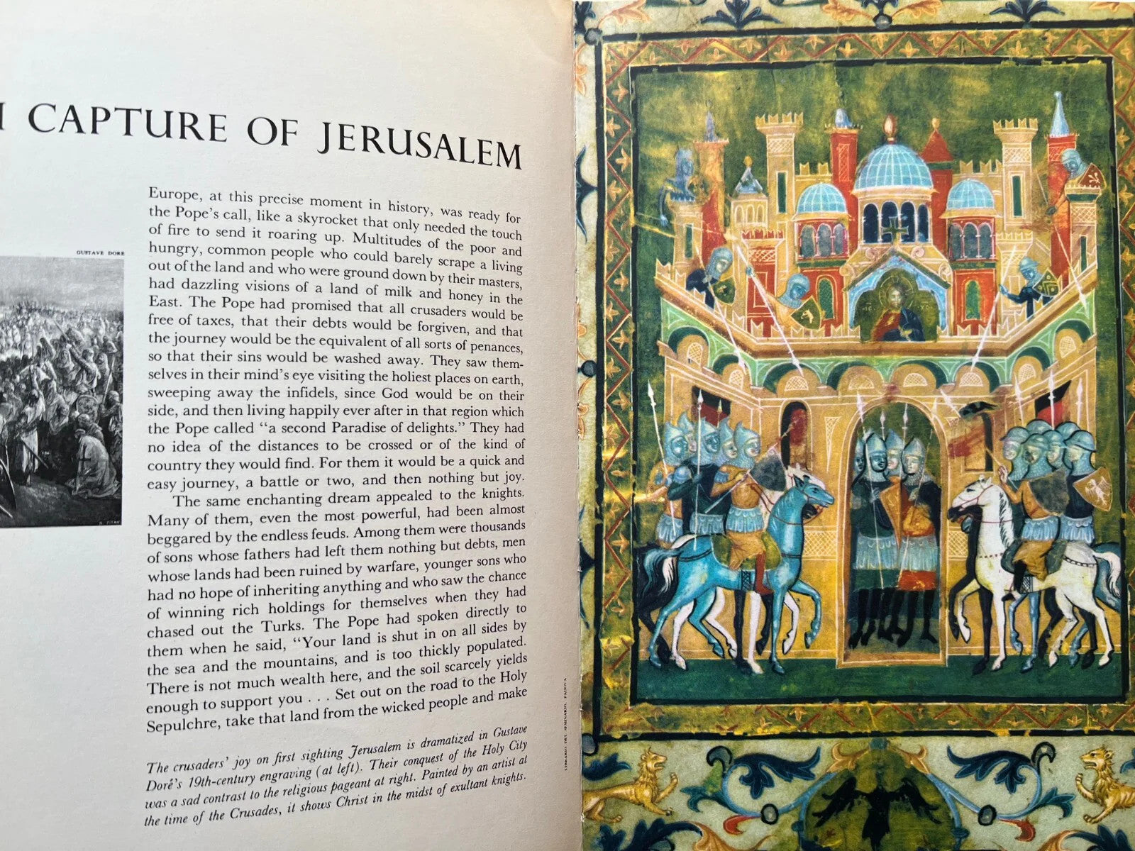 KNIGHTS OF THE CRUSADES CASSELL CARAVEL BOOK 1963 ILLUSTRATO CAVALIERI, CROCIATE