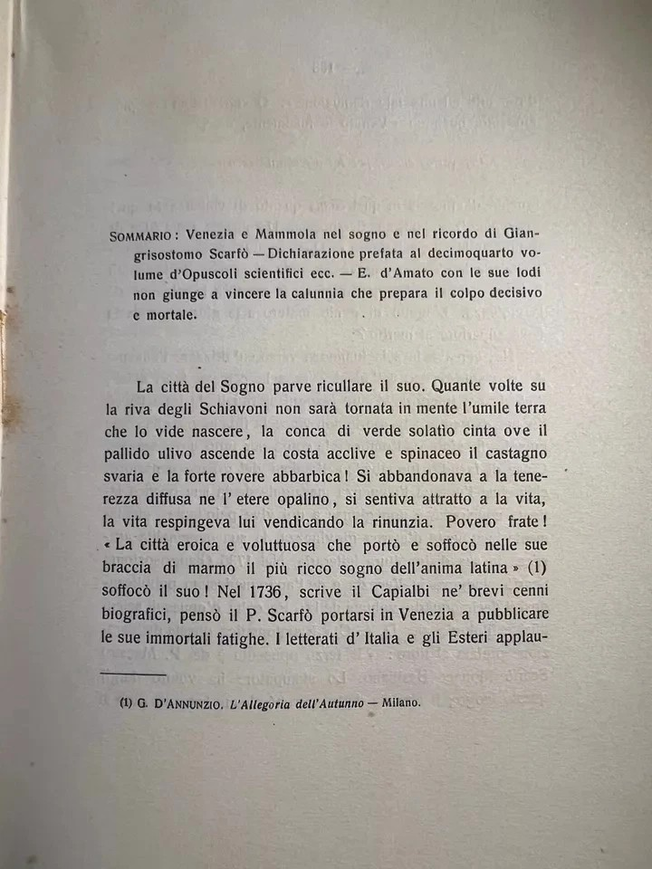D. ZANGARI UN NAUFRAGO DE LA GLORIA GIOVANNI CRISOSTOMO SCARFO' 1914 NAPOLI RARO