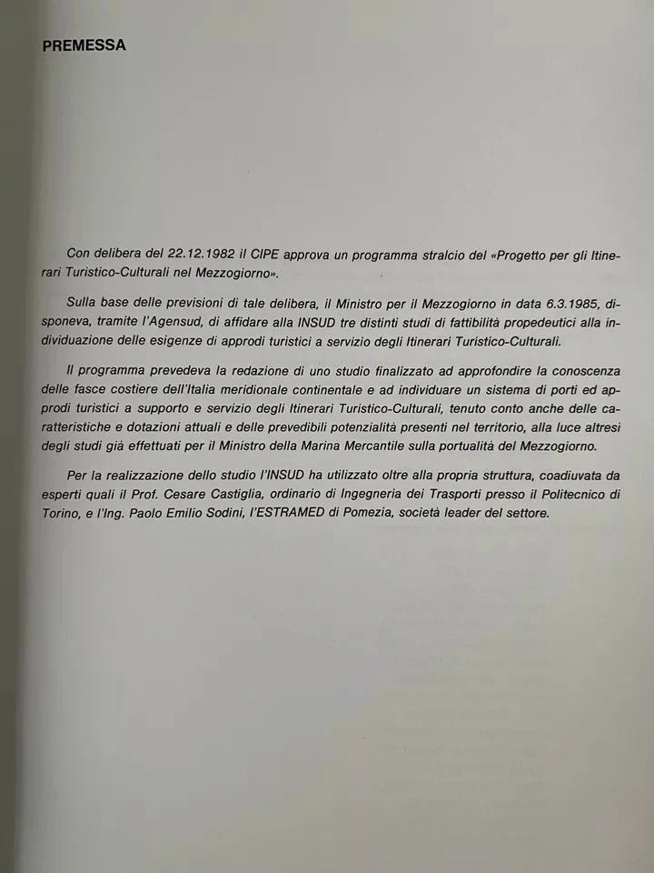 INGEGNERIA PORTUALITA' E SVILUPPO DEL TERRITORIO ESEMPI DI INTERVENTO INSUD 1988