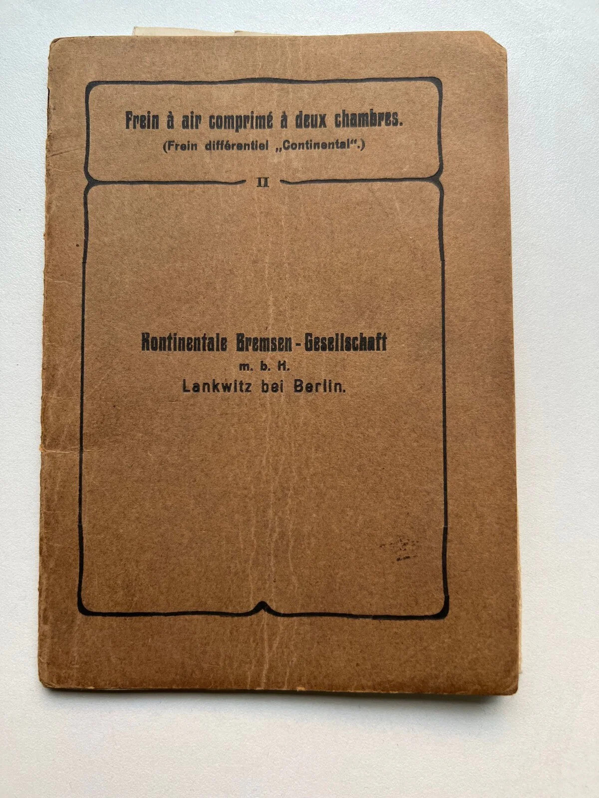 1910 FERROVIE TRENI SISTEMA FRENANTE AD ARIA COMPRESSA Continentale Bremsen-Gmb