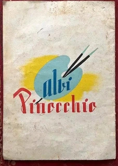 WALT DISNEY PINOCCHIO SI DIPINGE EDIZIONI CARROCCIO COPERTINA DI GALBIATI 1940