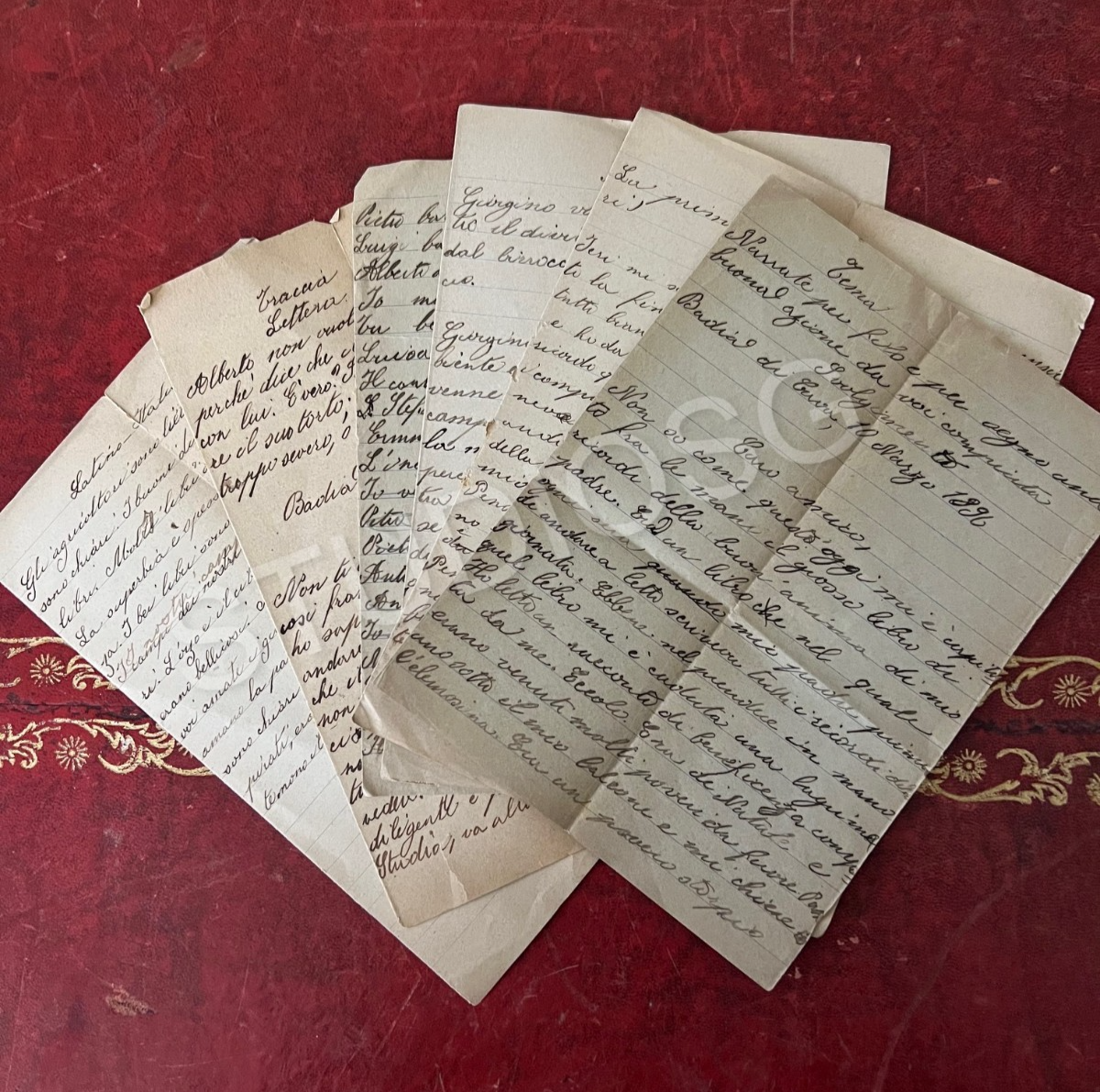 1896 LOTTO SEI TEMI MANOSCRITTI SCUOLA ALUNNI CAVA DE' TIRRENI SALERNO MANOSCRIT