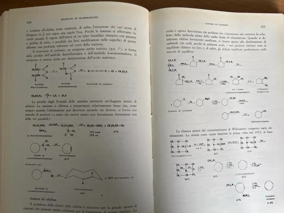 CHIMICA ORGANICA CRAM - HAMMOND 1962 PICCIN EDITORE OTTIMO