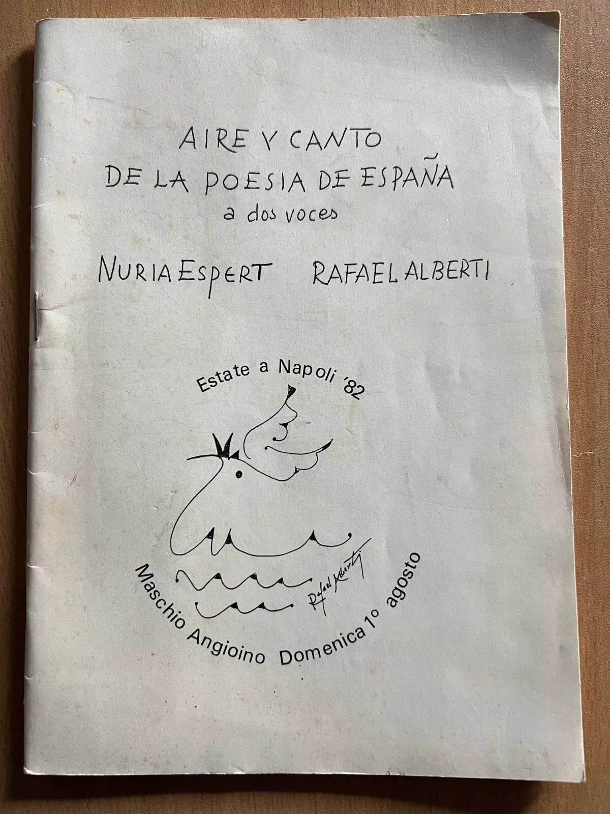 NURIA ESPERT - RAFAEL ALBERTI AIRE Y CANTO DE LA POESIA DE ESPANA NAPOLI 1982