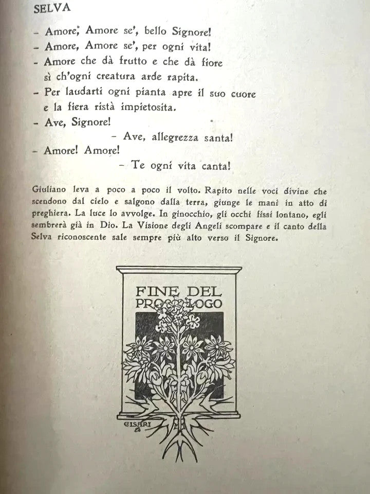 LIBRETTO D'OPERA GIULIANO DI R. ZANDONAI E A. ROSSATO CISARI PRIMA EDIZIONE 1928