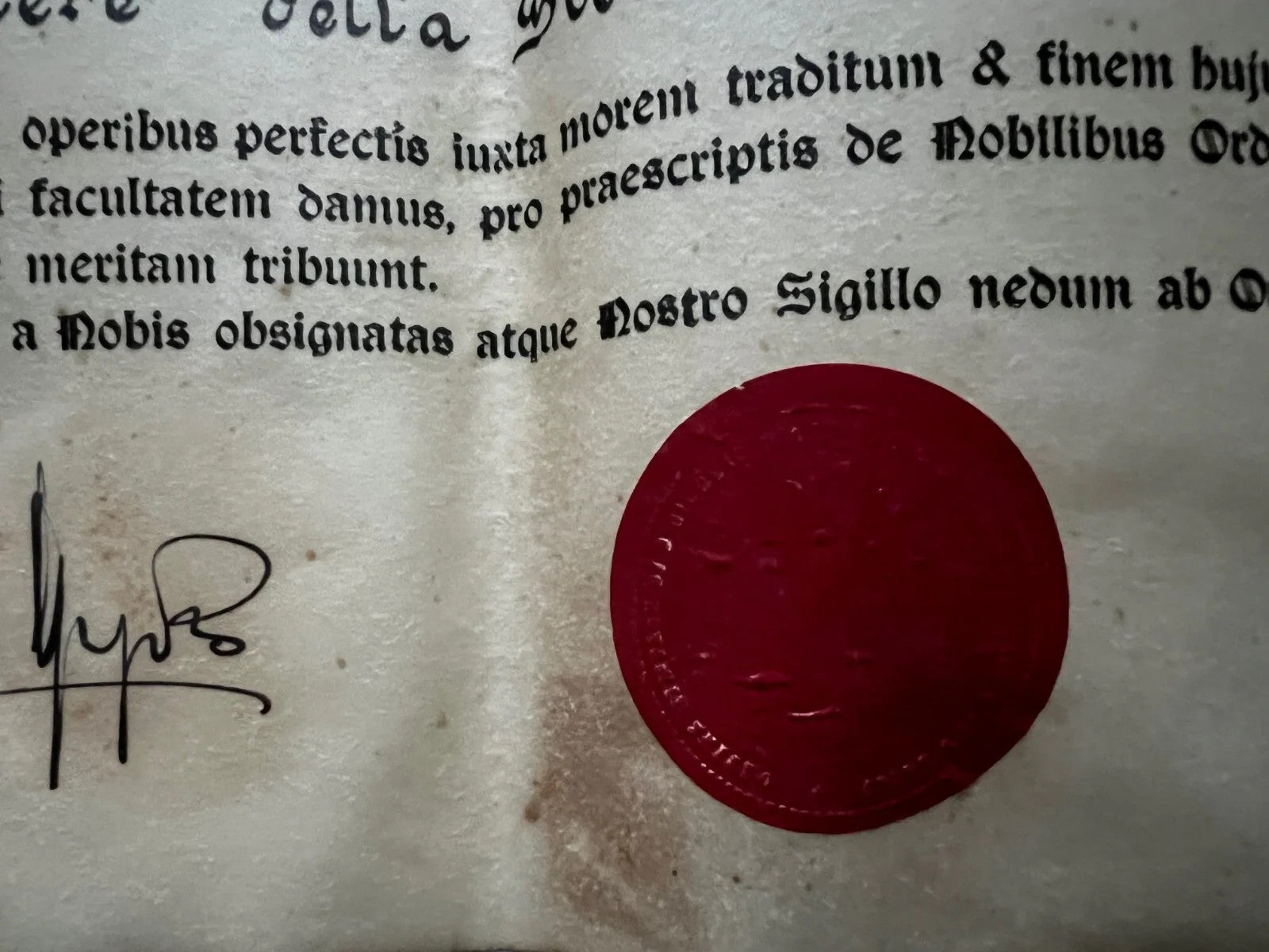 Diploma Ordine di San Giorgio d’Antiochia Cavaliere della Stella al Merito 1951