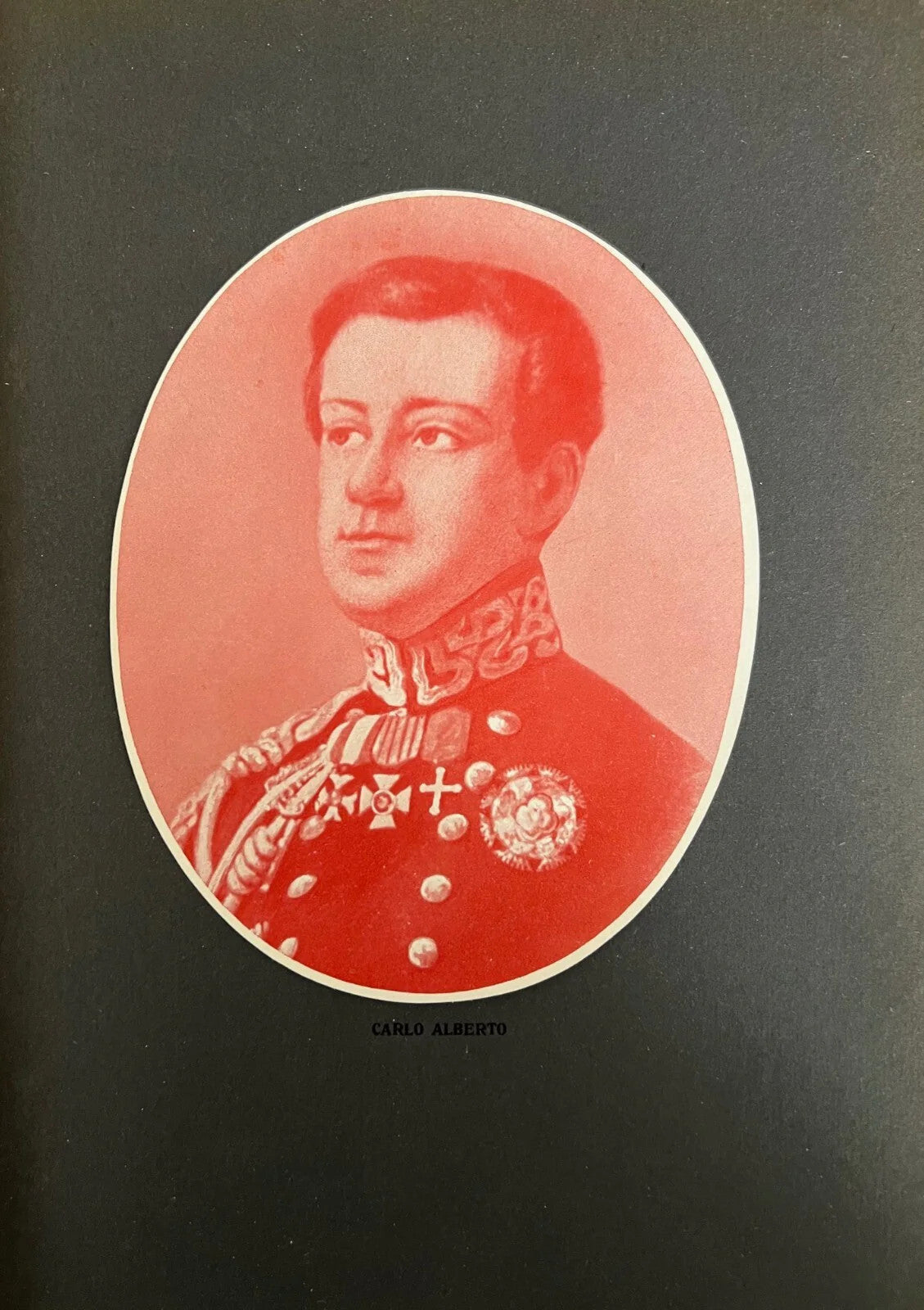 CARLO ALBERTO DI SAVOIA STAMPA PRIMI '900 CM 28,5 X 20
