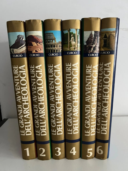 LE GRANDI AVVENTURE DELL'ARCHEOLOGIA 6 VOLUMI ( COMPLETA ) CURCIO EDITORE 1980